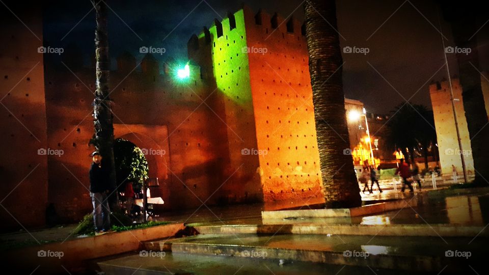 Rabat square at night