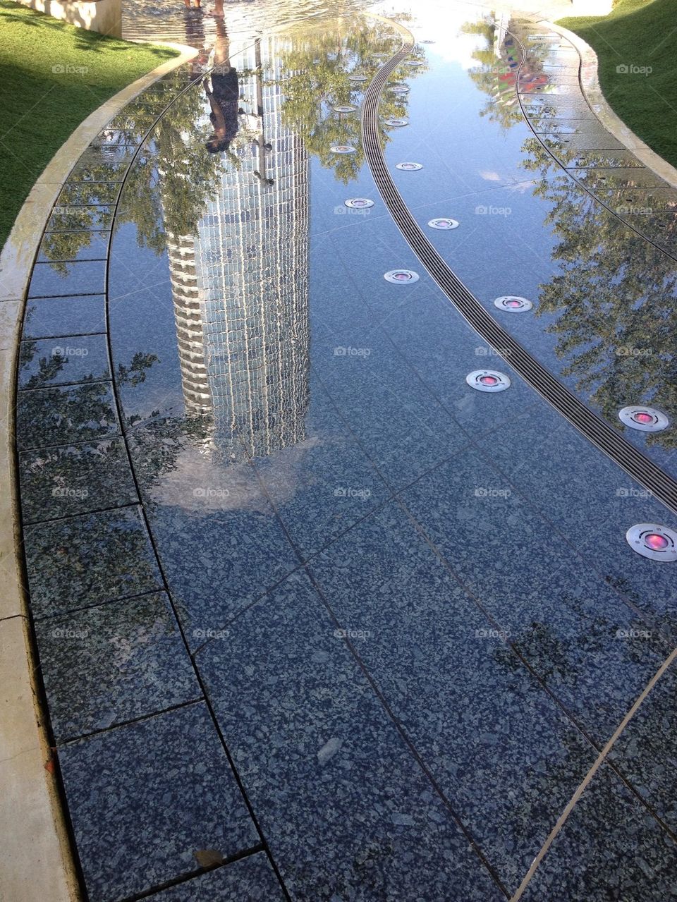 Summer in the park, refreshing fountain