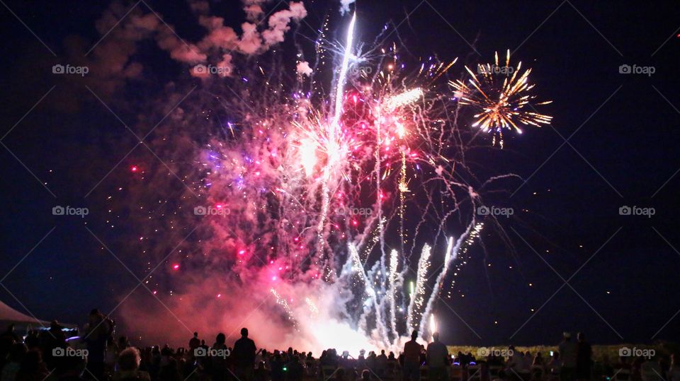 Fireworks at the beach