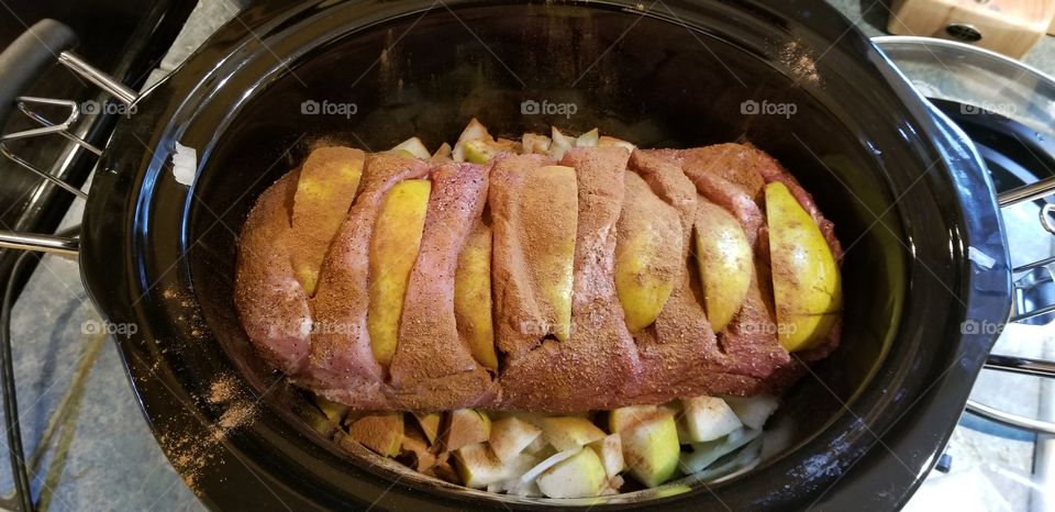 slow cooked pork loin