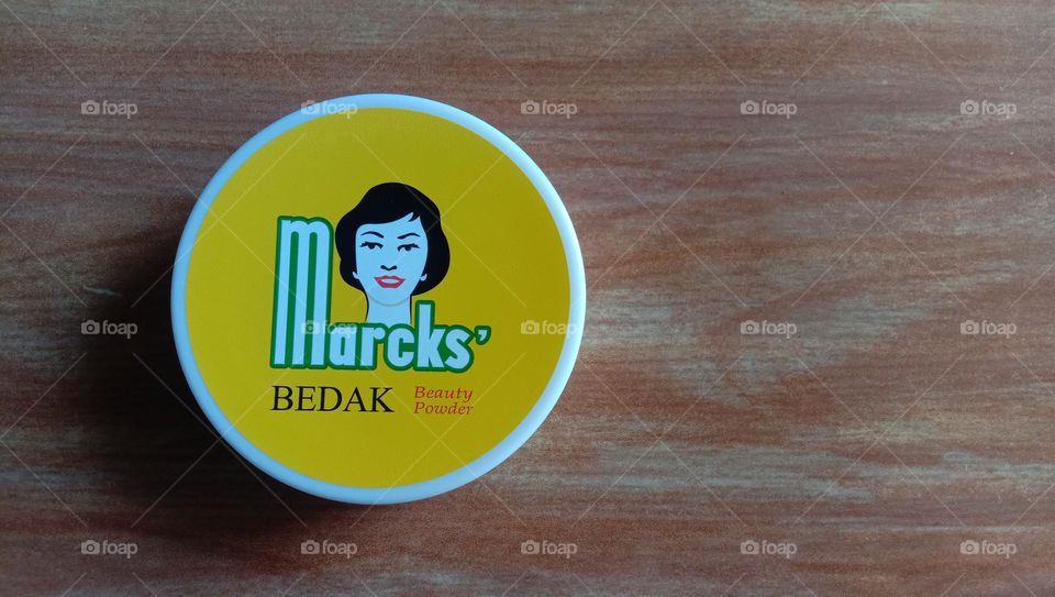 High angle view of beauty powder