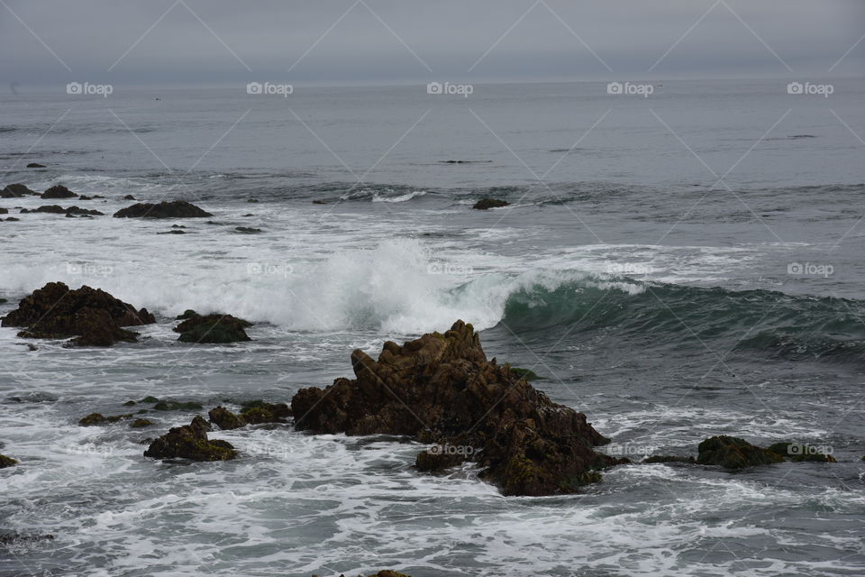 Waves crashing