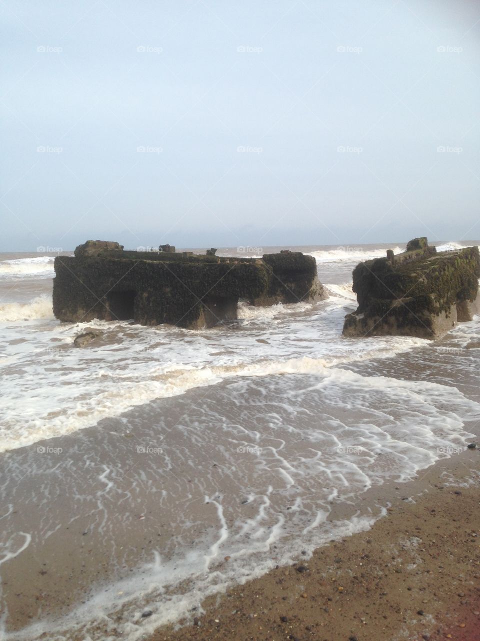 Derelict gun battlements