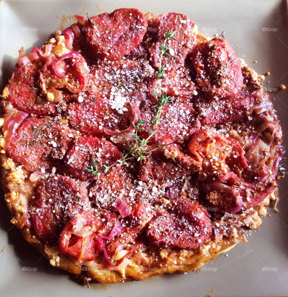 A Sun-dried tomato tart