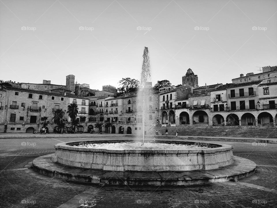 Fountain in the town square