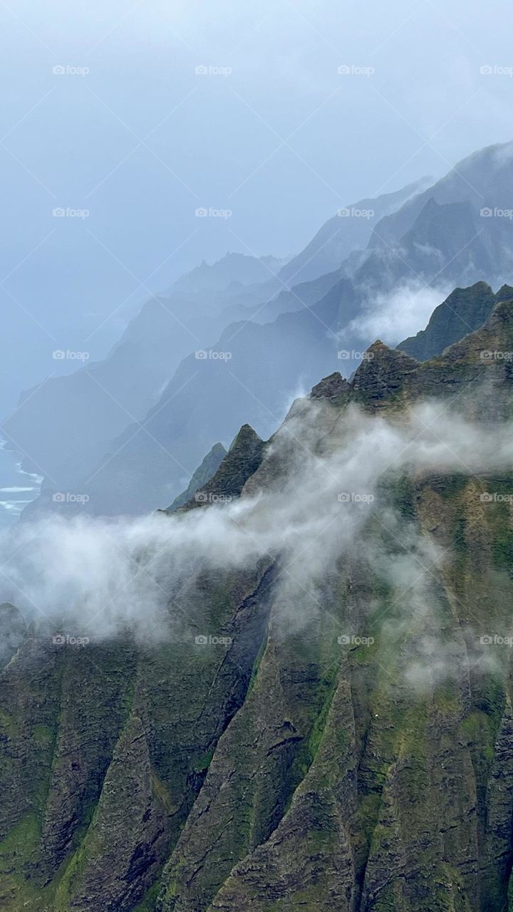 Took a hike and this awe inspiring view suddenly appears. Mind you, that this place is always covered with clouds so I blessed to have seen this jagged mountains