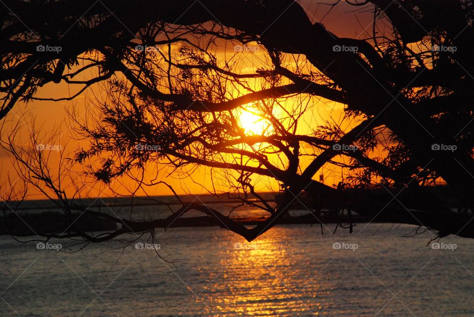 Sunset over Lake Huron in Goderich Ontario