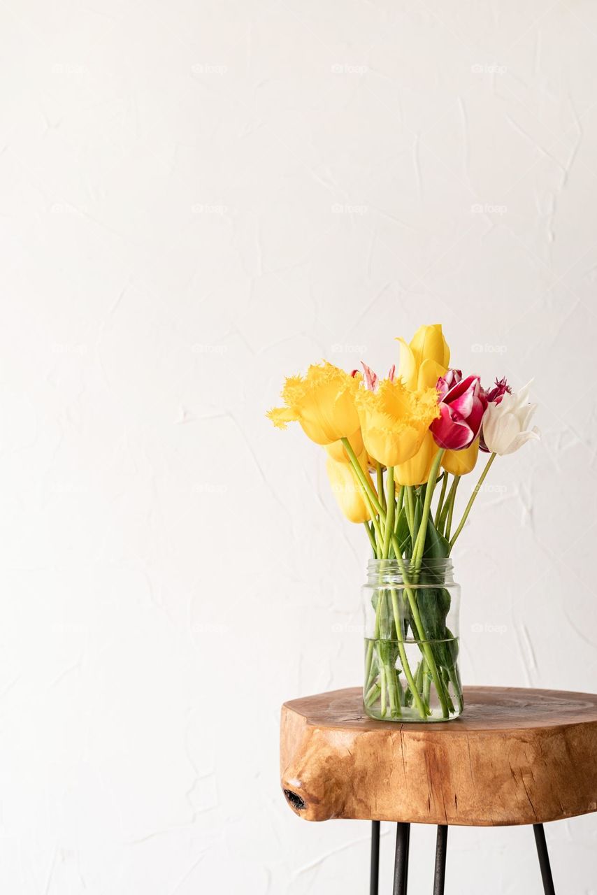 beautiful flowers in the vase