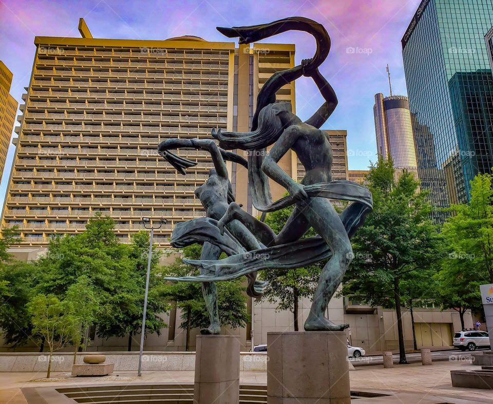 Ballet sculpture in downtown Atlanta, GA.