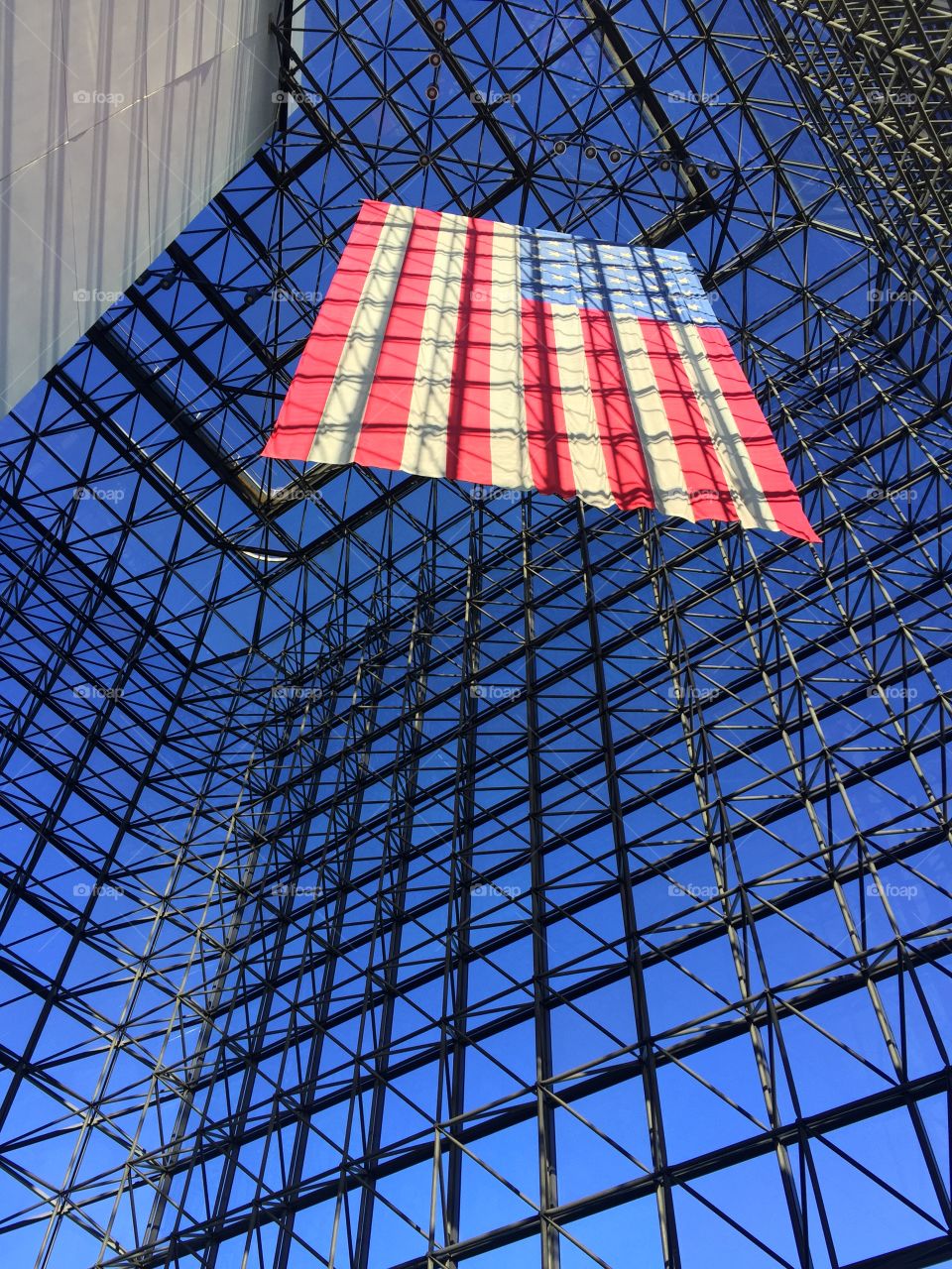 JFK Library American Flag 