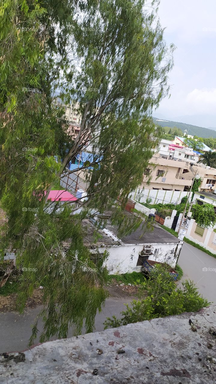 Rooftop view of the town