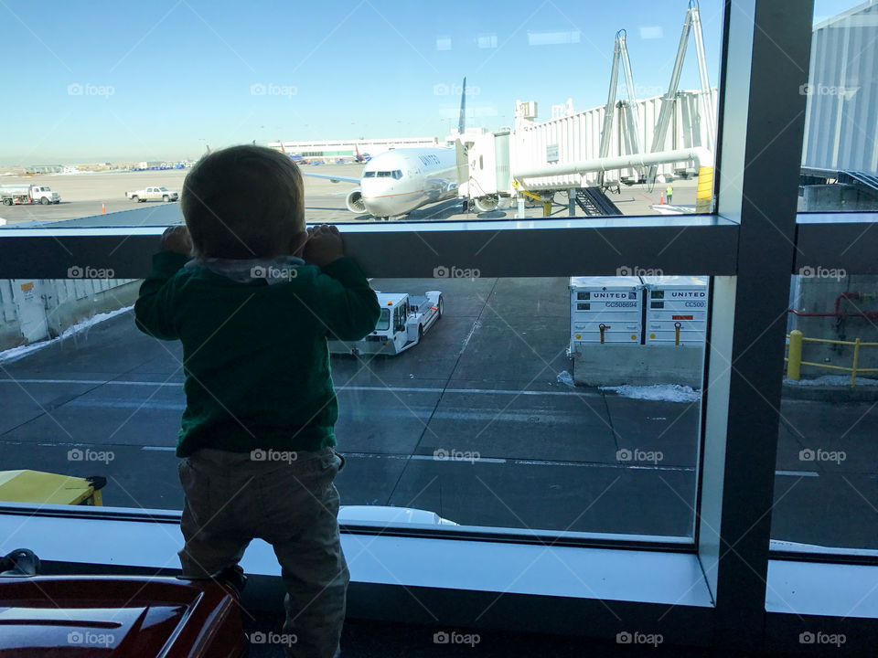 Watching for the airplane