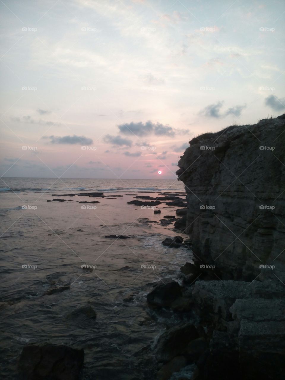 sunset sea