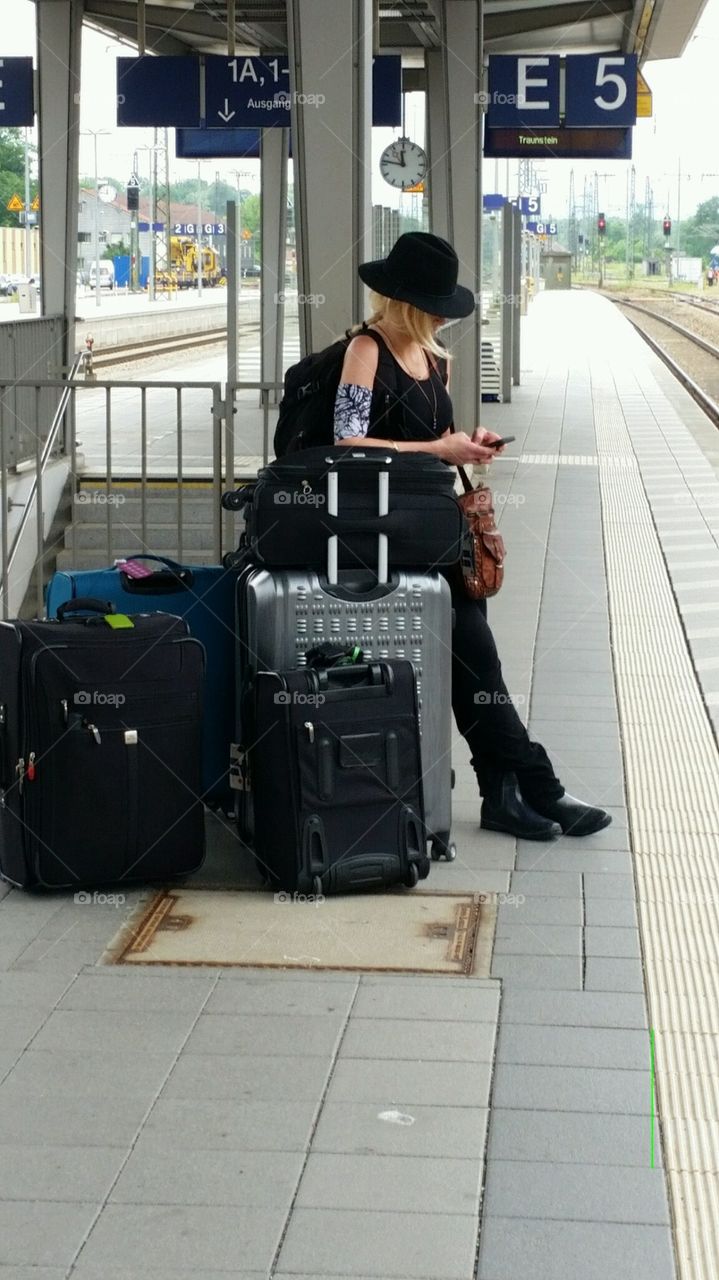 Waiting for the train, fun way to travel through Europe