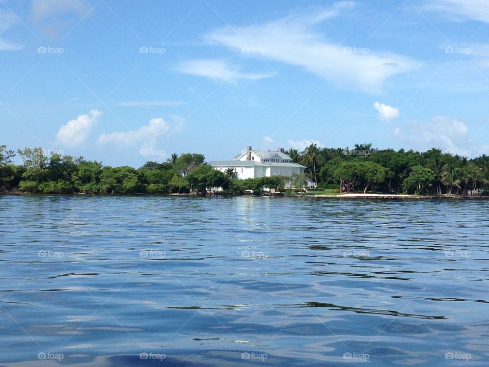 House on the island coast