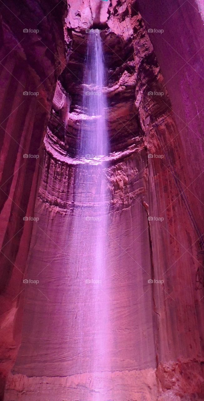 Ruby falls. Ruby falls in a mountain in Tennessee cascading in a cavern  