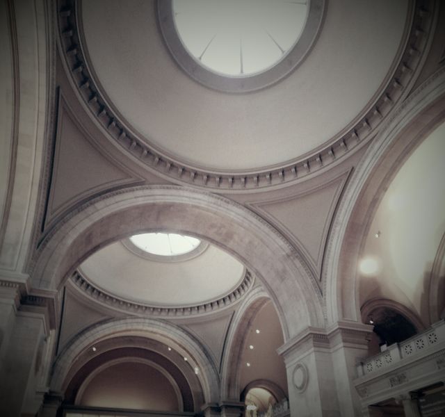 Elliptical ceiling.