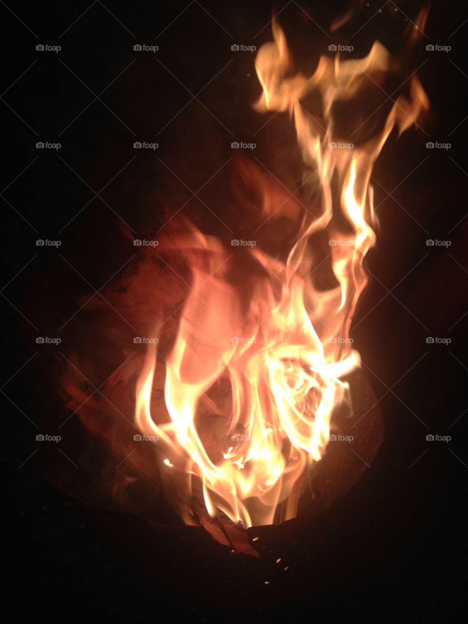 Face in the fire