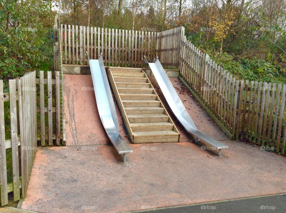 Sometimes we need wood and metal to make what we need like stairs and slide