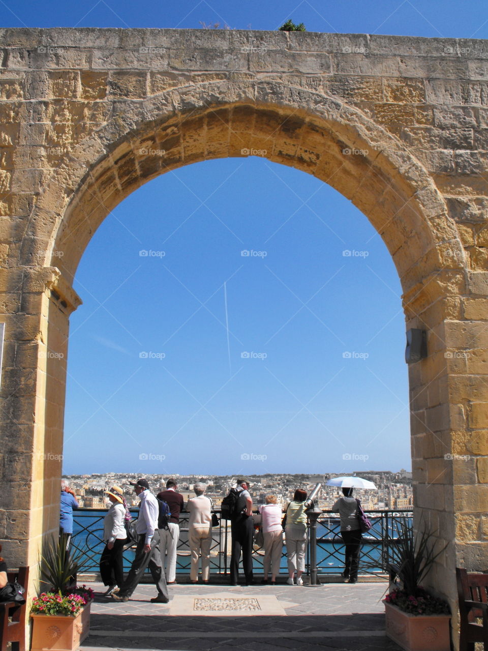 Tourists in Valletta, Malta