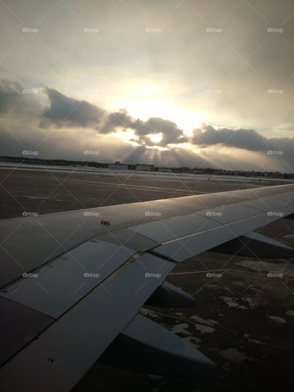 morning plane. winter 2015