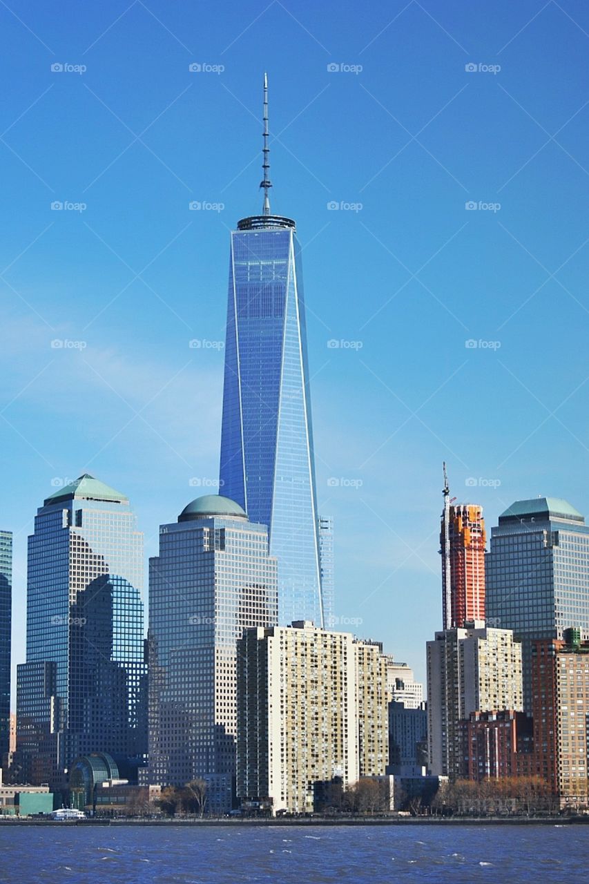 row of buildings in New York 