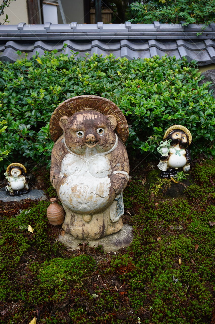 Japanese Tanuki statues