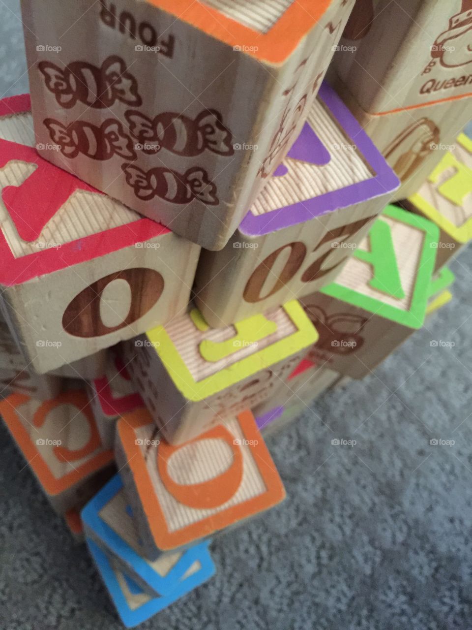 A to Z wooden blocks with everything in between. 