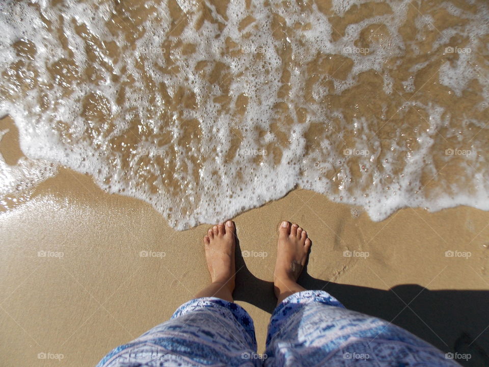 Standing at Playa del Papagaio, Lanzarote