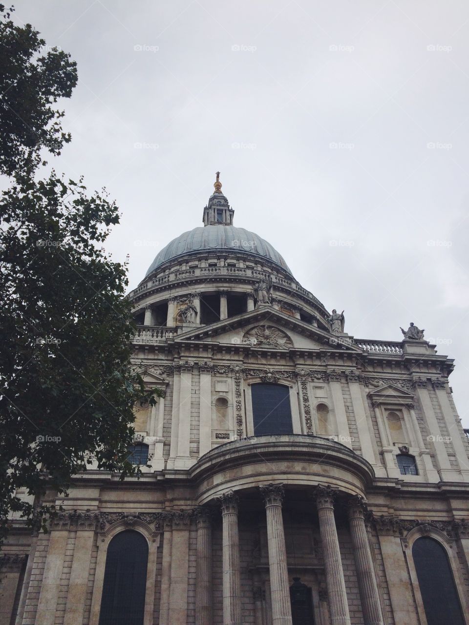 Architecture in London England on a cloudy day 