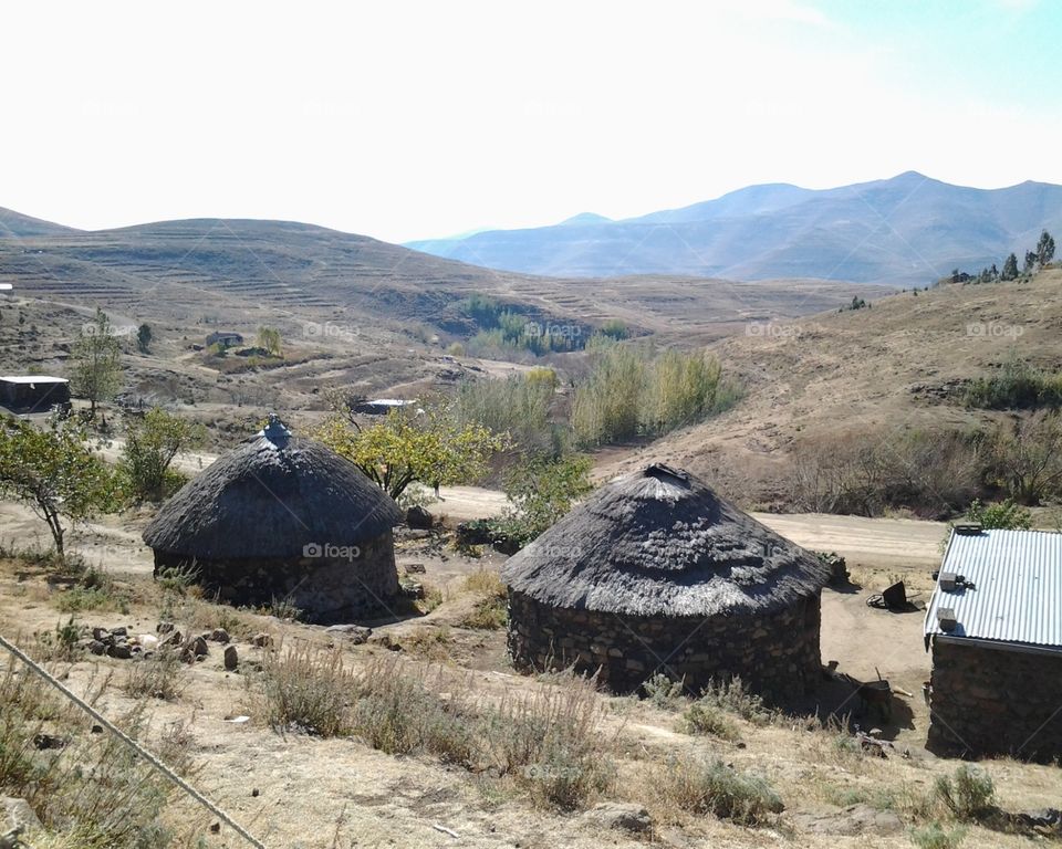 village in Lesotho where we came to spread the Gospel to the amazing people. They were so hospitable, and they literally have nothing. Money can't buy joy. Then just have a look at that view, gorgeously designed by a Master Architect.