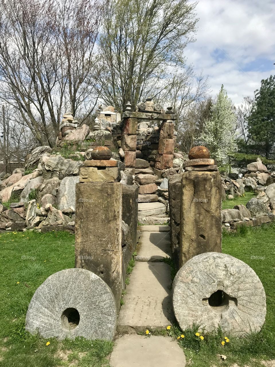 Temple of tolerance rock garden in Ohio