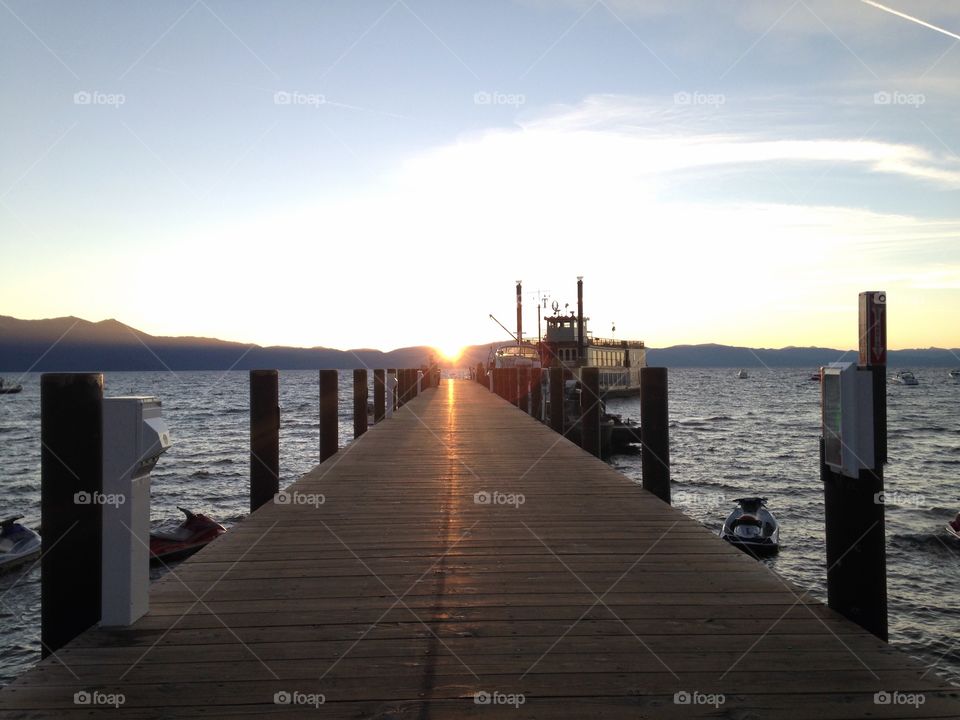 Sunbeam on pier