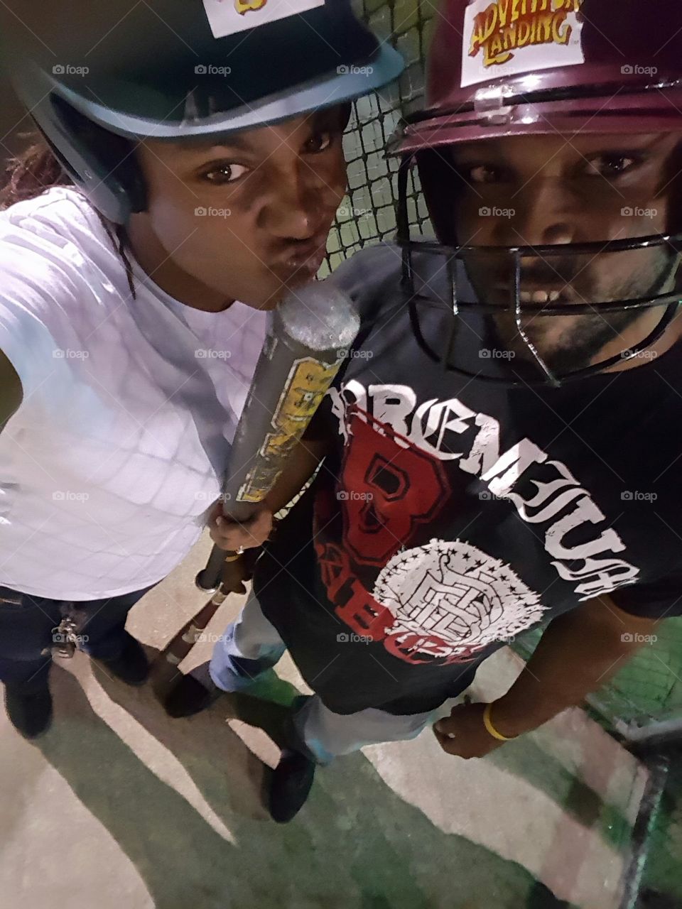 Game Faces. Date night at then batting cage