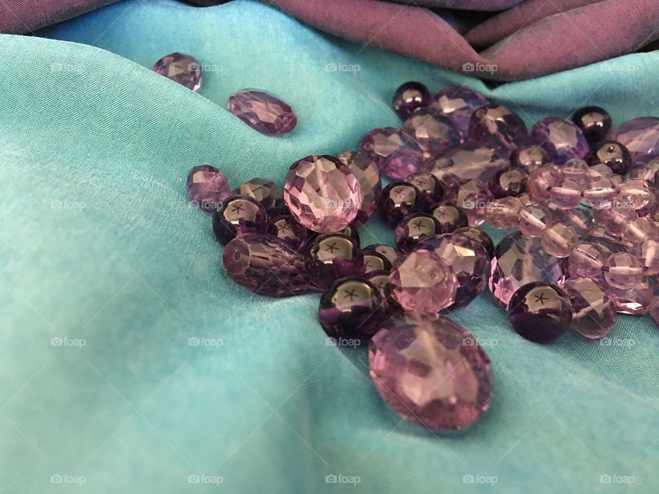 Mixed amethyst beads - 3