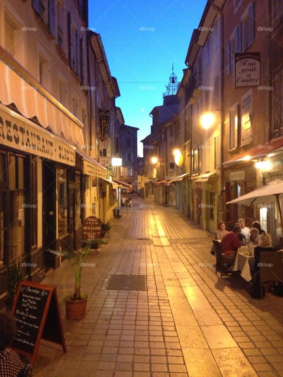 Street by night Provence France