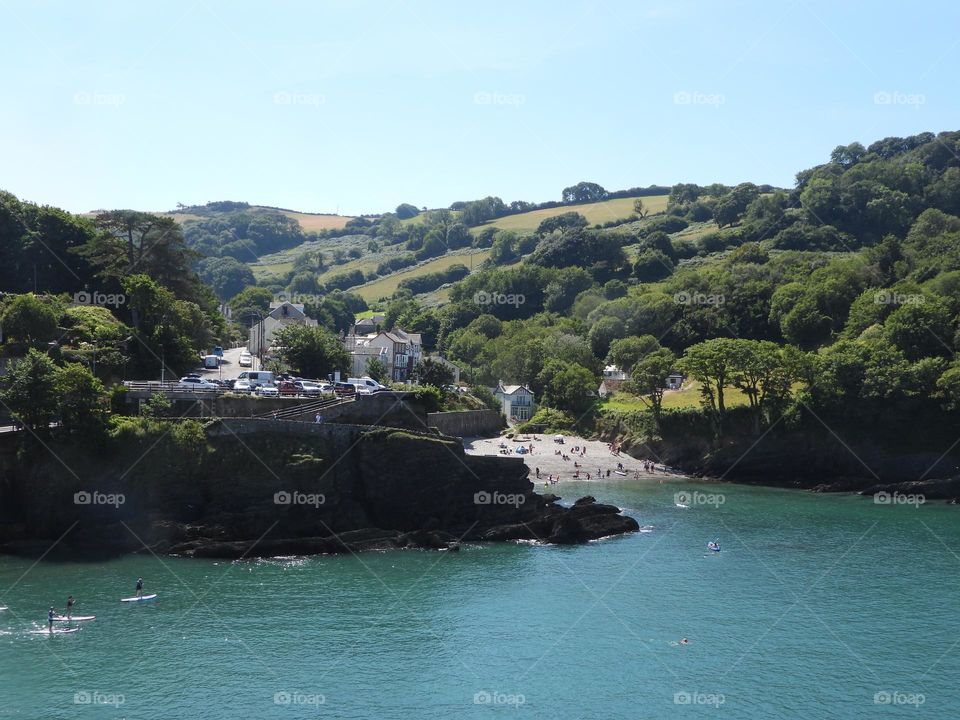 Views over a devon beach