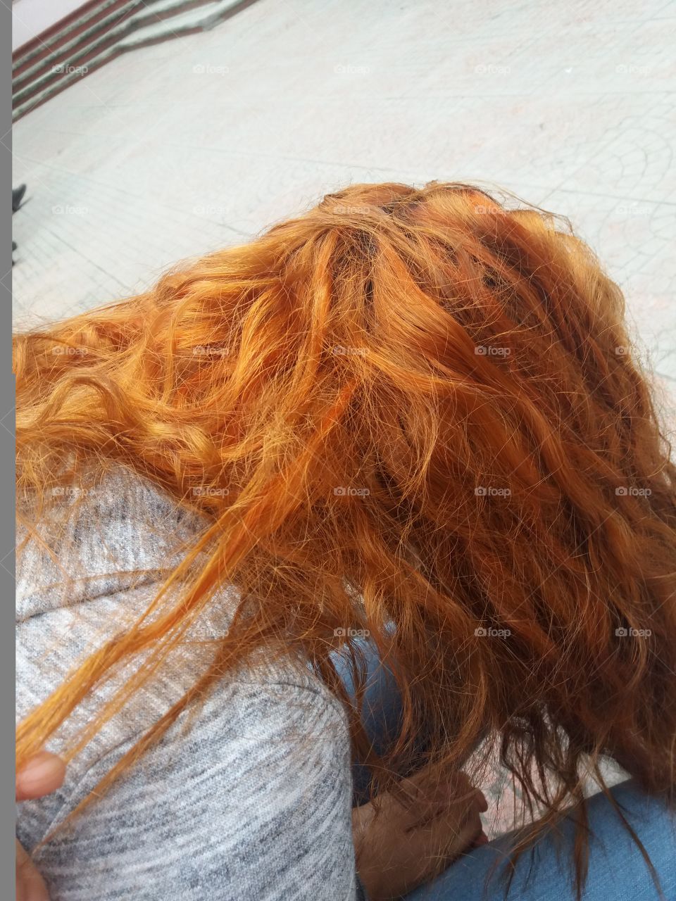 cabello naranja