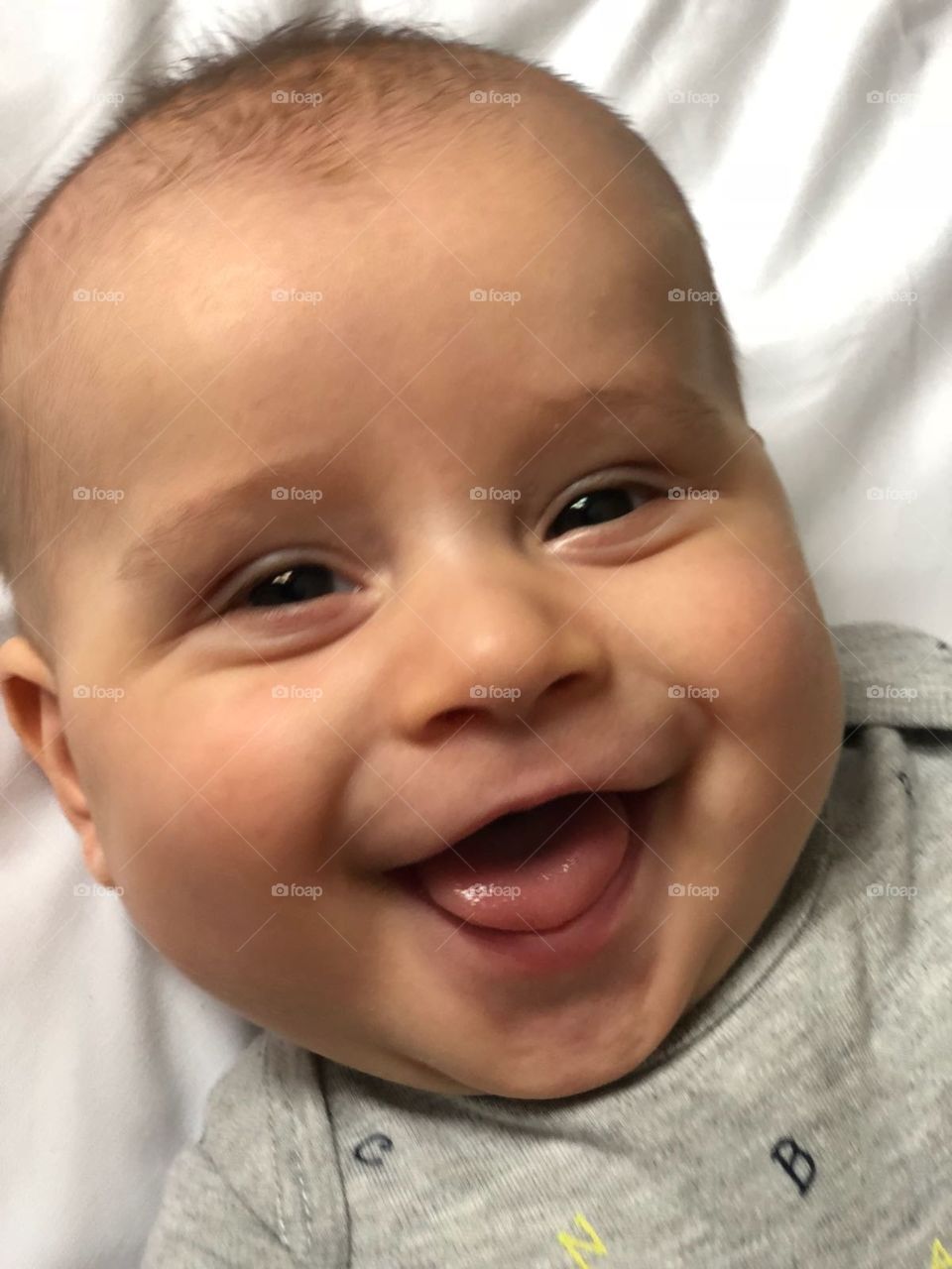 There is happiness in a baby smile