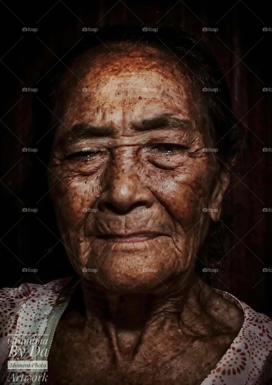 Portrait of a sad senior woman