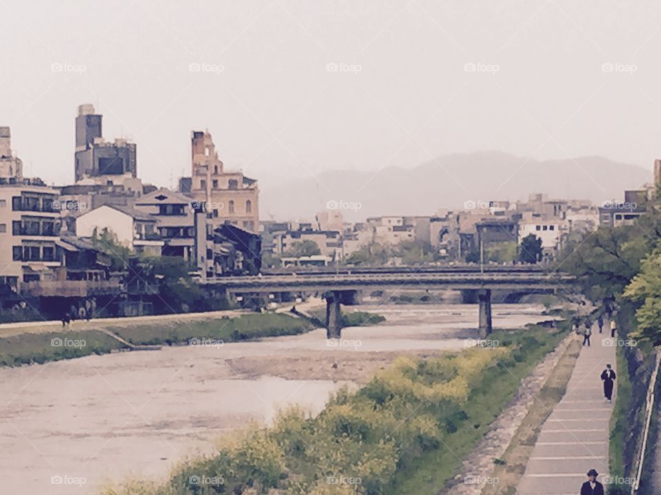 賀茂川. 京都の風景