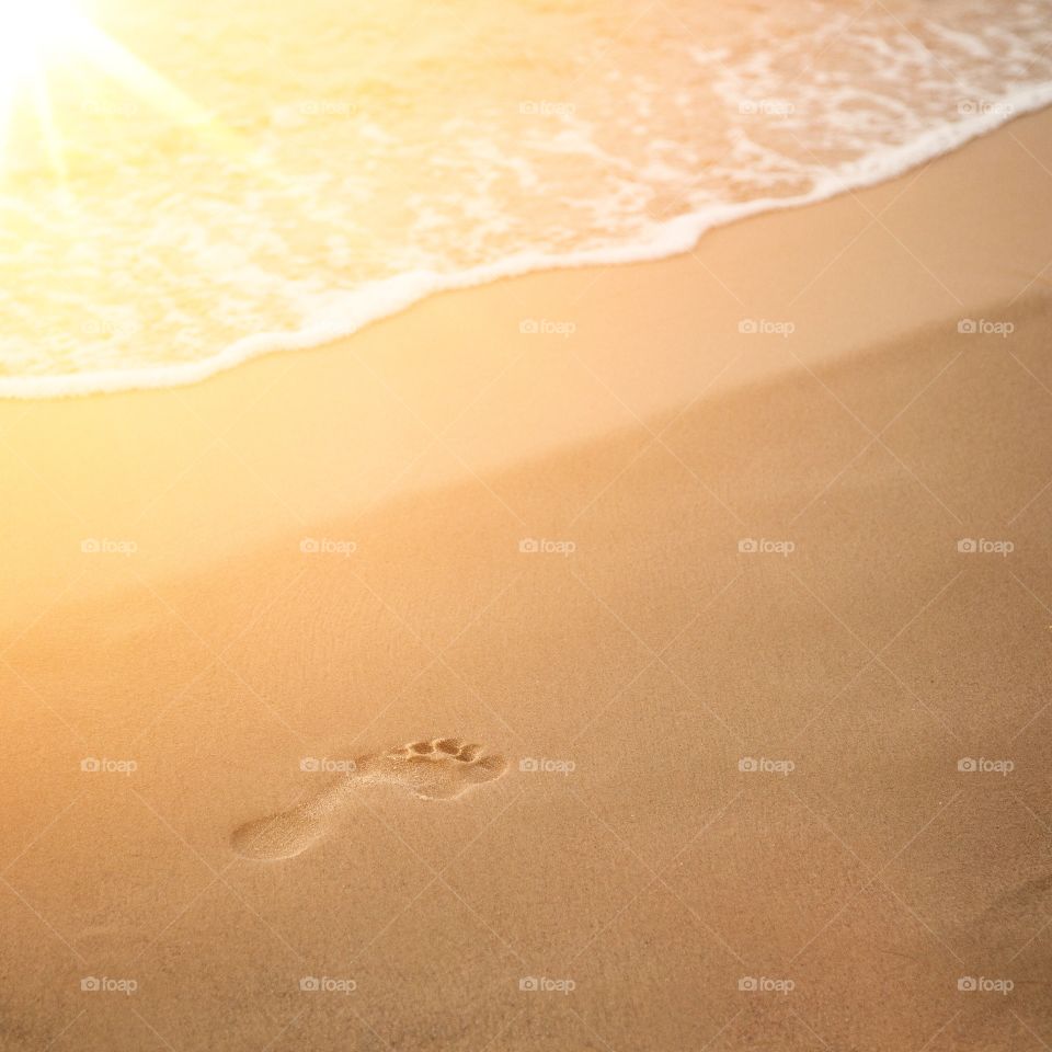 Footprint on the sand
