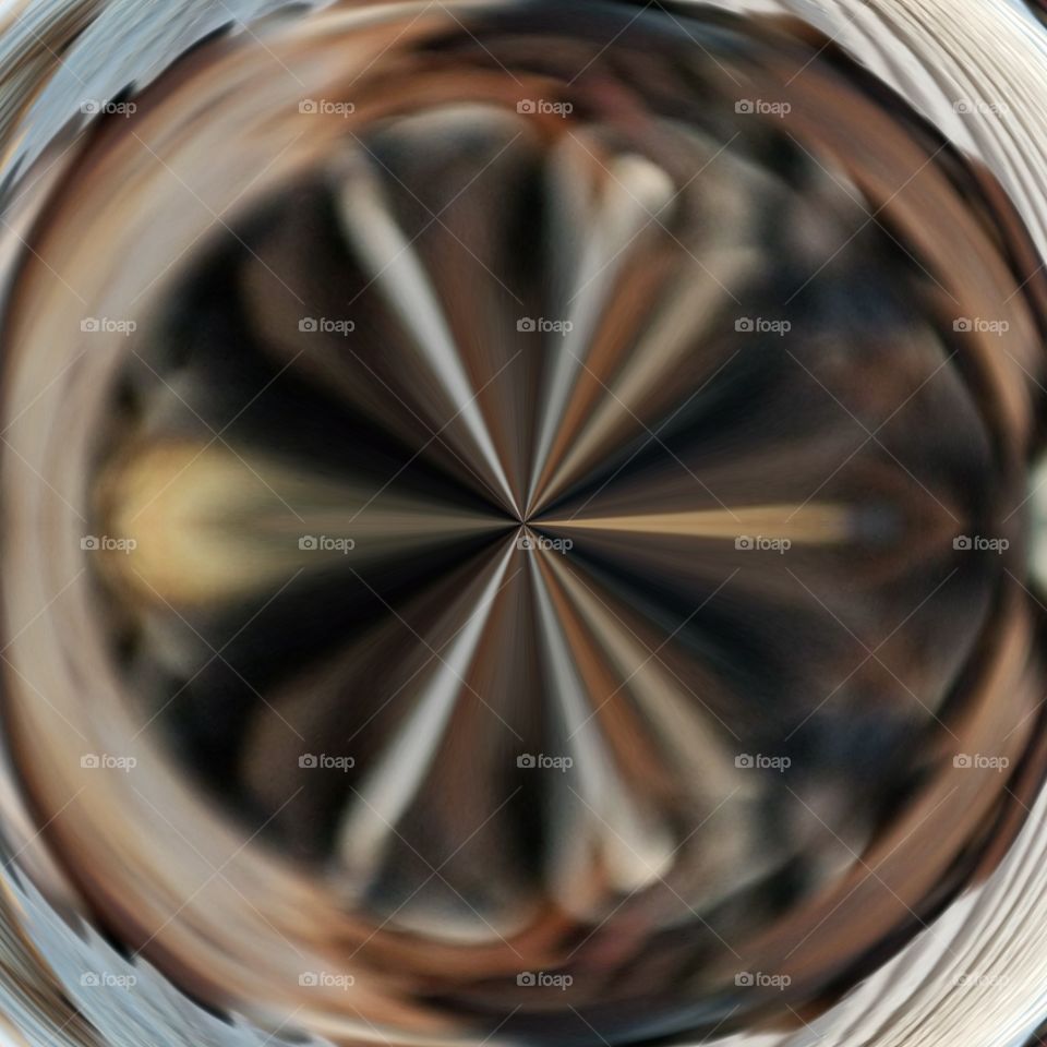 Brown swirl circle