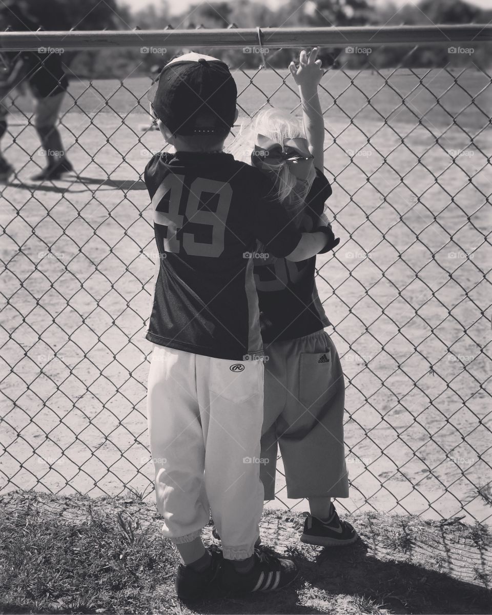 Tee ball siblings