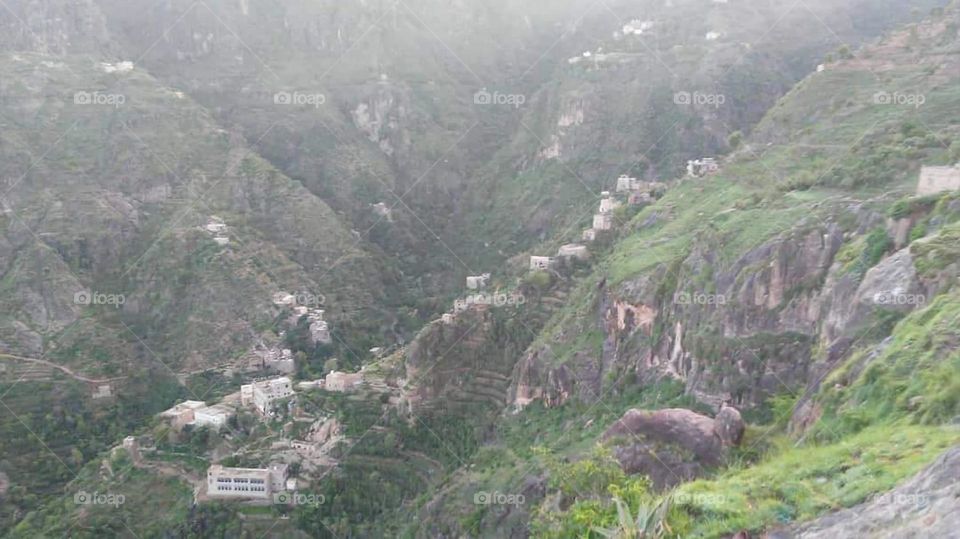 Glory be to God, the magnificent and picturesque view and the natural green trees are a view that is nothing more wonderful than it