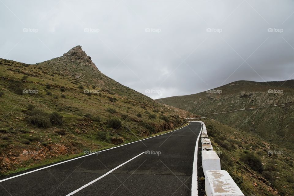 Roads in Fuerteventura, Spain