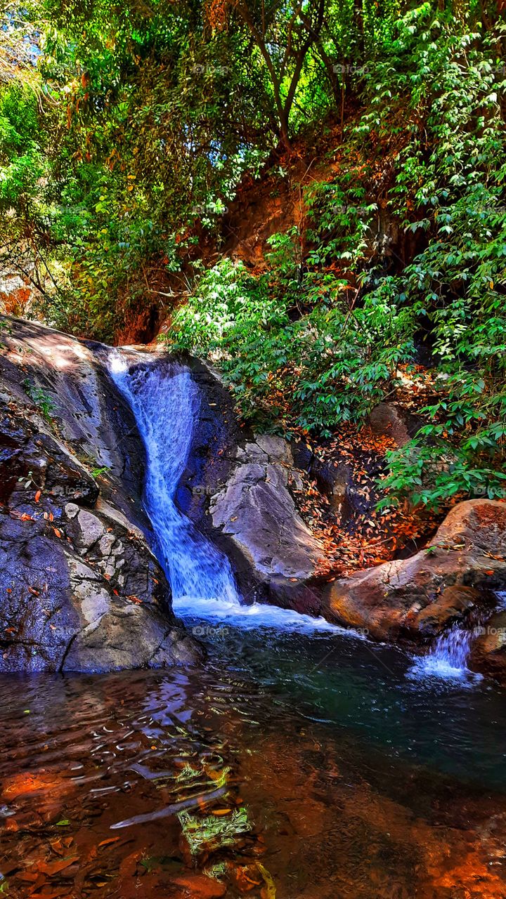 waterfall,water,colorful,nature,landscape,foliage,autumn,stones,rocks,forest,tree