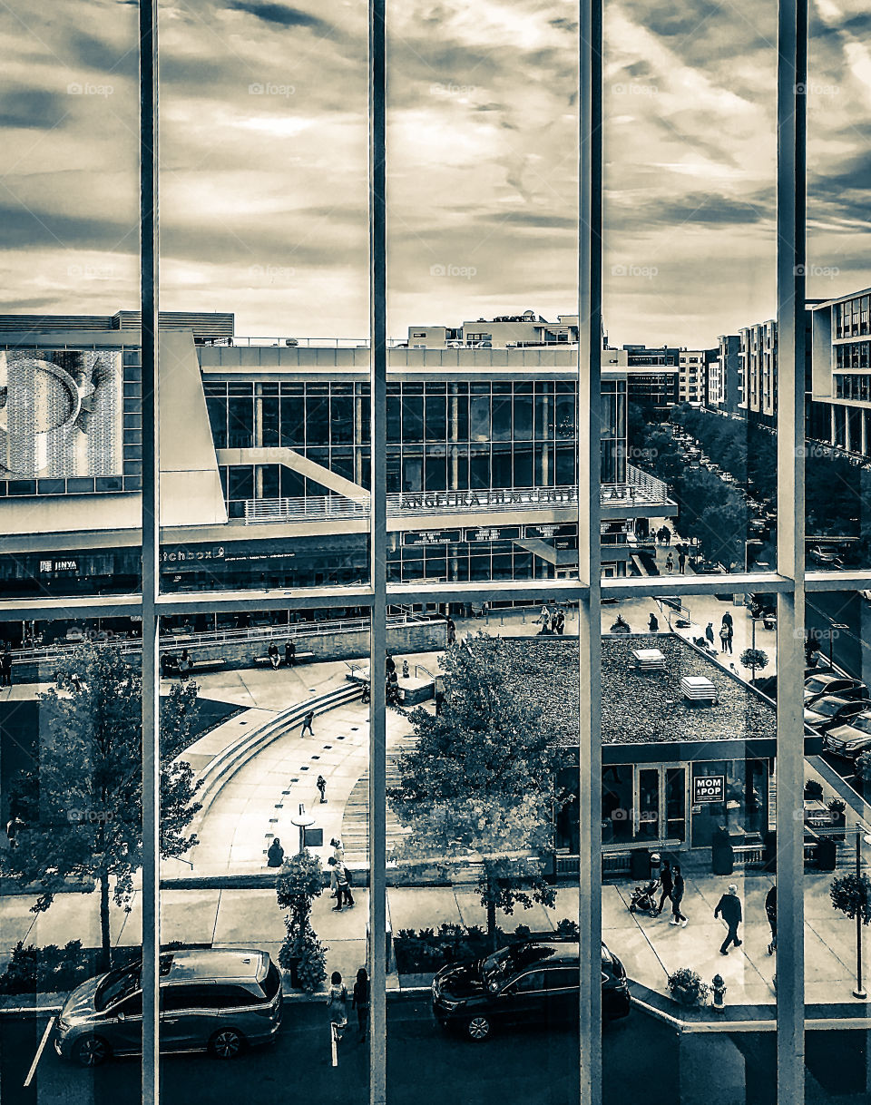 Restaurant, movie theater, and shopping 