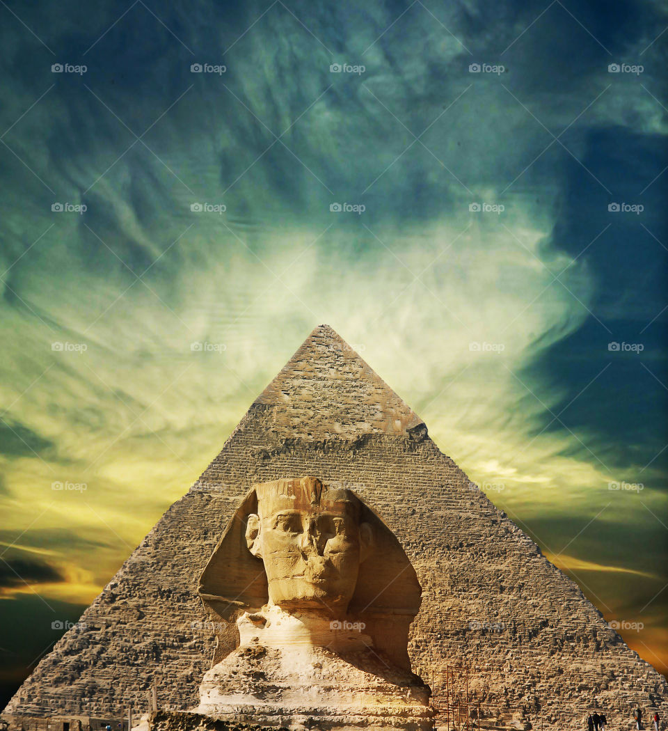Pyramid, No Person, Desert, Travel, Sky