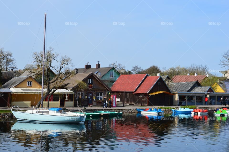 buildings and boats